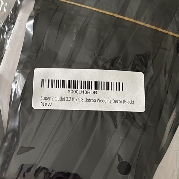 Black Tinsel Foil Fringe Curtain Backdrop Bundle of 3 - Picture 9 of 9